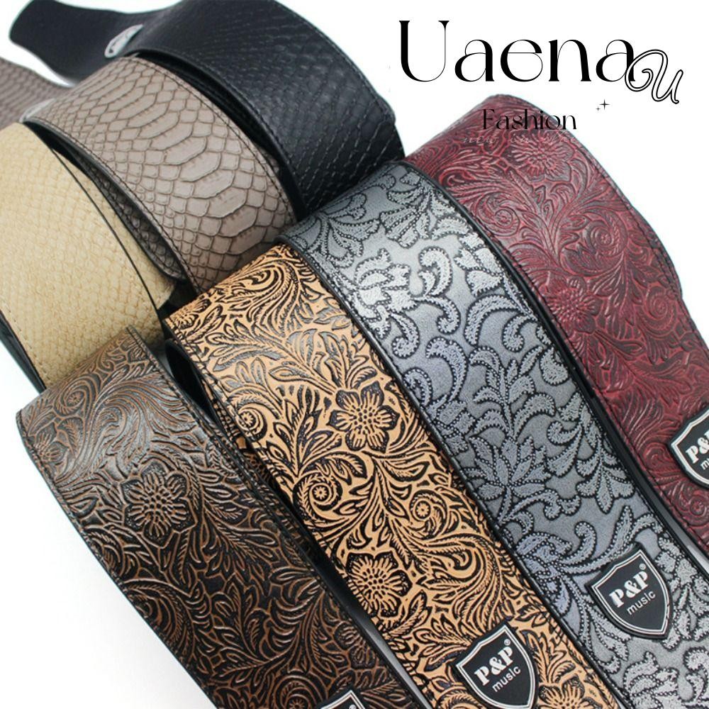 UAENAU Guitar Crossbody Strap, Widening Leather Guitar Strap, Durable Adjustable Guitar Accessories 
