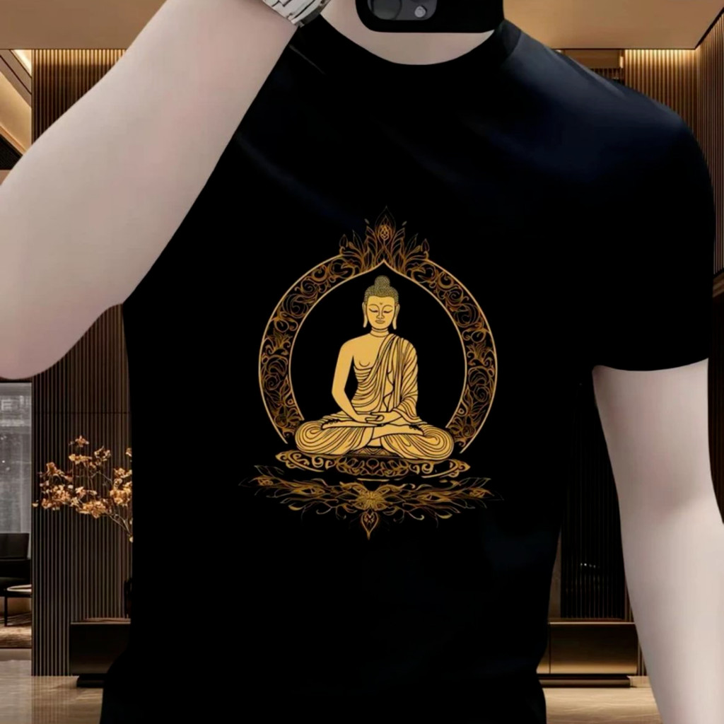 new High-end men T T-shirt with Regular Shoulder Summer Short Sleeve Rhinestone Slim Fit New Style I