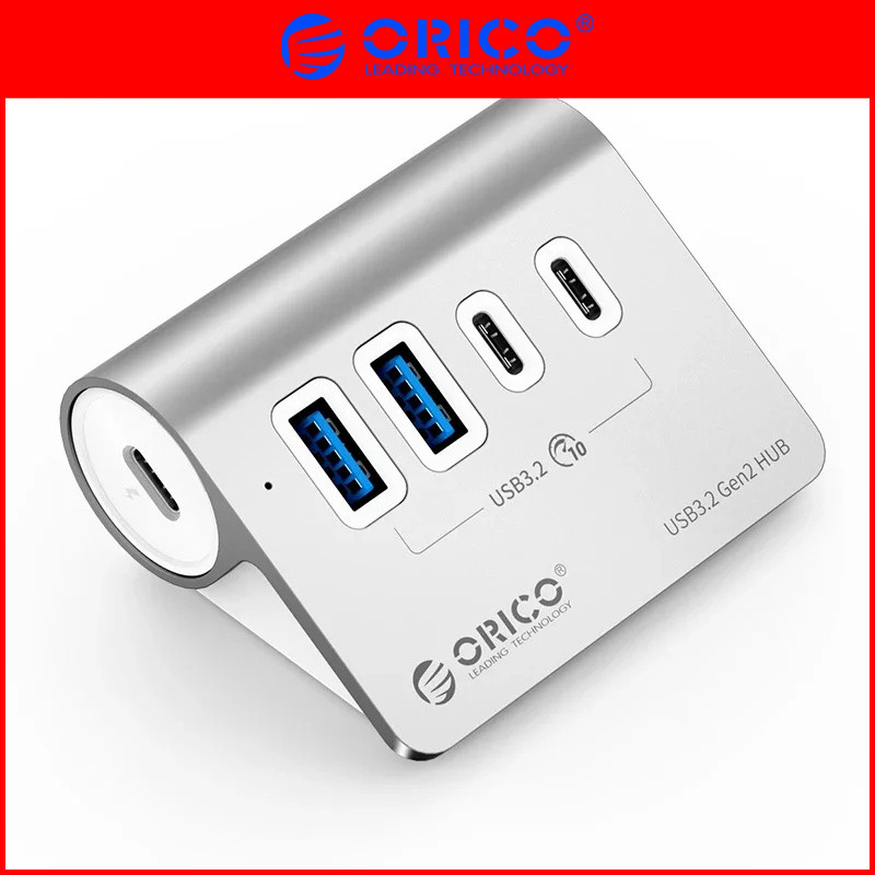 ORICO USB3.2 10 Gbps Super Speed อลูมิเนียม HUB TypeC OTG Splitter สําหรับ MacBook Windows/Mac OS/Linux PC อุปกรณ์เสริมคอมพิวเตอร์