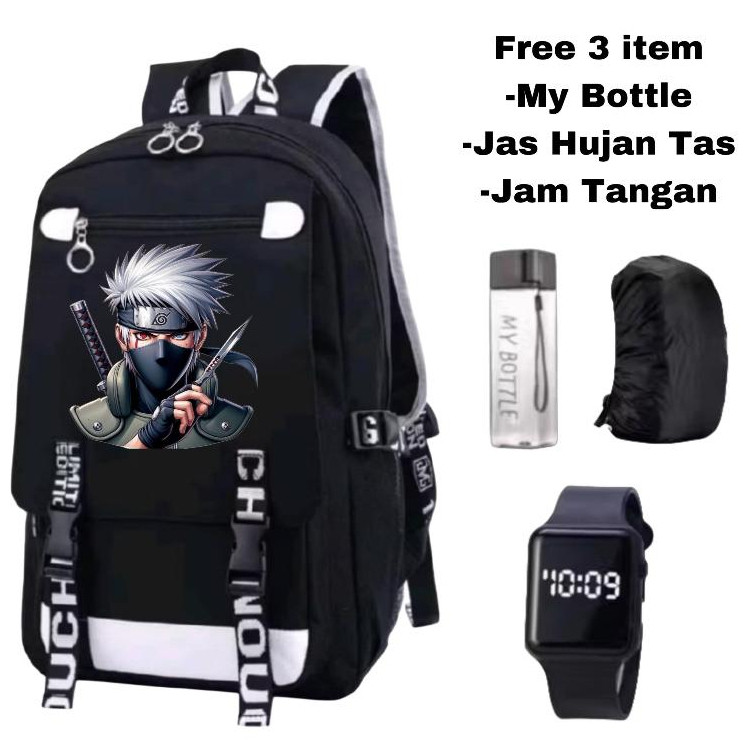 NDS - Kakashi Hatake กระเป๋าเป้สะพายหลังเด็ก gojo Satoru กระเป๋านักเรียนเด็ก Naruto Uzumaki ตัวละครก