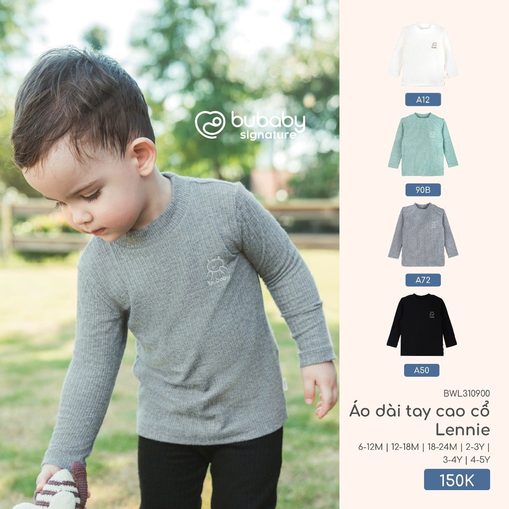 บูเบบี้ BWL310900 Lennie 90B T10.3 เสื้อเชิ้ตแขนยาวคอเต่า