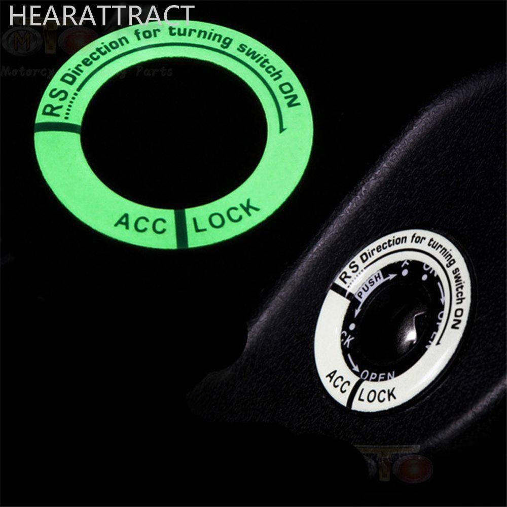 HEARATTRACT สีเสริม Night Vision Light Luminous จุดระเบิดสวิทช์สติกเกอร์ Glow Key แหวนฝาครอบ D6U5