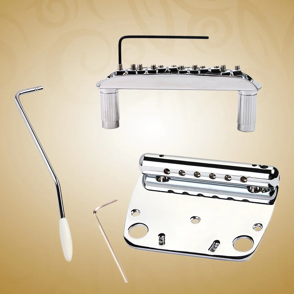 ประณีต 6 สายกีตาร์ Tremolo Bridge Tailpiece ชุดสําหรับ Mustang กีตาร์กีตาร์อุปกรณ์เสริม