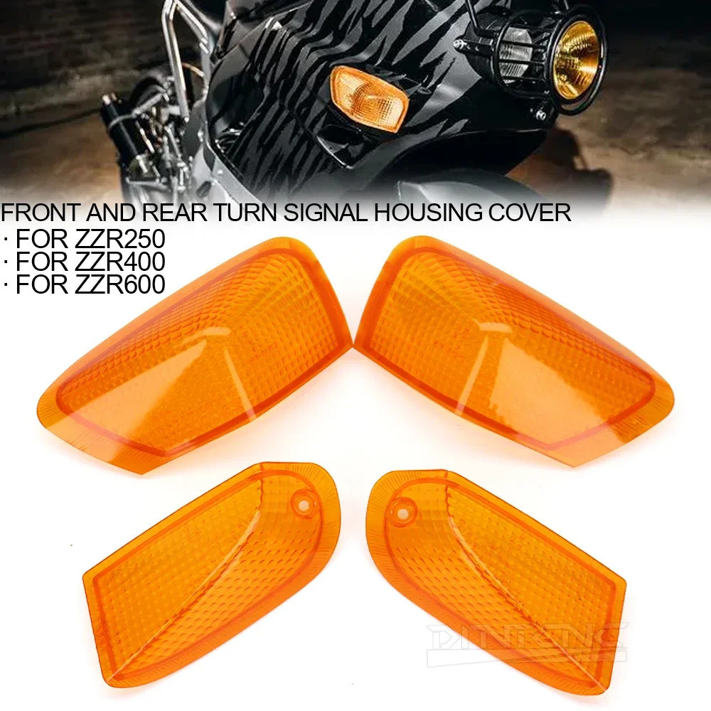 ด้านหน้าด้านหลังไฟเลี้ยวเลนส์สําหรับ KAWASAKI ZZR400 ZZR600 1990-2008 ZZR 250 400 600 ZZR250 อุปกรณ์