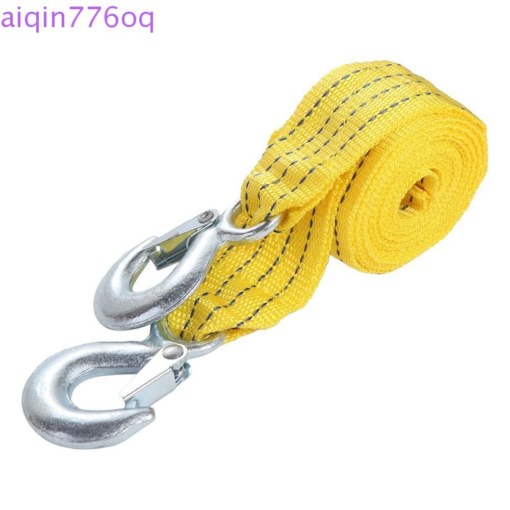 AIQINOQ รถพ่วงสาย, Heavy Duty High Strength Trailer เชือก,ชุดกู้ภัยฉุกเฉิน 3M 4M พร้อมตะขอ 3 ตัน 5 ต