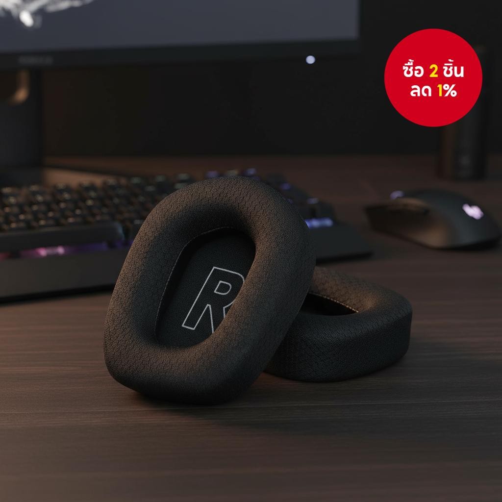 แผ่นรองหูฟังสํารองสําหรับ Logitech G733 G733 Lightspeed Wireless Headset ทําจากเมมโมรี่โฟมและผ้าบุฟอ