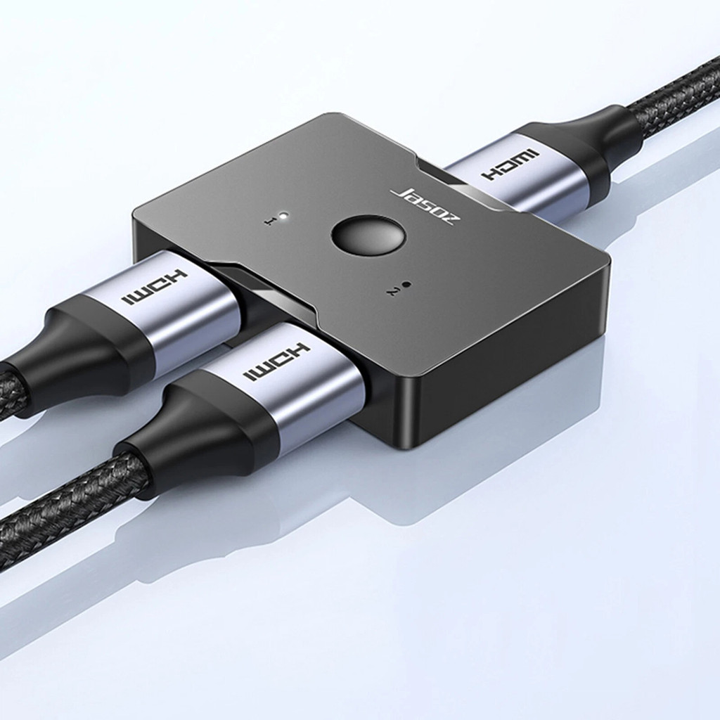 สวิตช์ HDMI 4K@60Hz, HDMI Splitter สองทิศทาง 2 in 1 Out Switcher รองรับ UHD 3D HDR เข้ากันได้กับ PS5