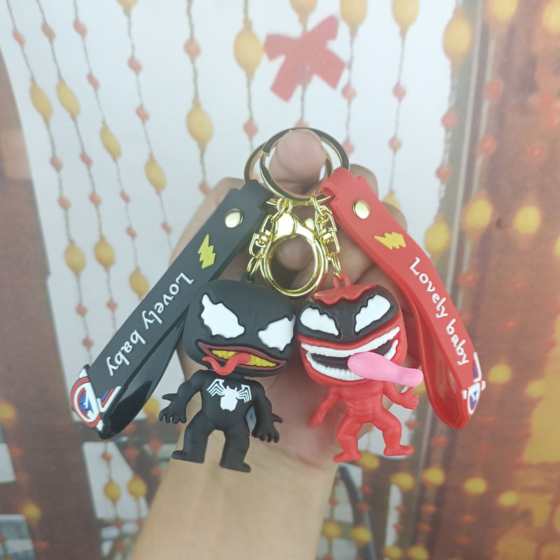 Super Marvel Heroes Venom ตุ๊กตาพวงกุญแจจี้ Venom Deadly Guardian รถพวงกุญแจจี้