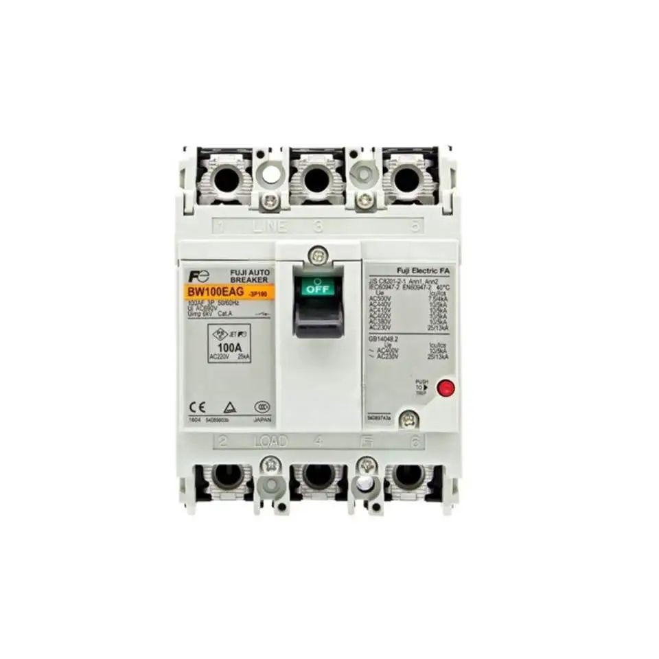 บรรจุภัณฑ์เดิม บนการชําระเงินสาย BW250EAG 3P 225A ส่วนประกอบแม่เหล็ก FUJI Circuit Breaker