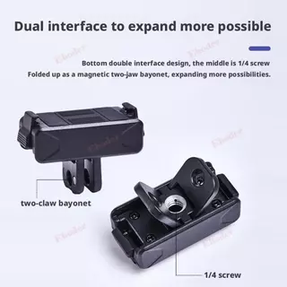 อะแดปเตอร์แม่เหล็กสําหรับ DJI OSMO Action6 NANO Osmo360 Action 6 5 Pro พับ Quick Release Mount ฐานสําหรับ DJI Action 4 3 5Pro กล้องขยายอุปกรณ์เสริม