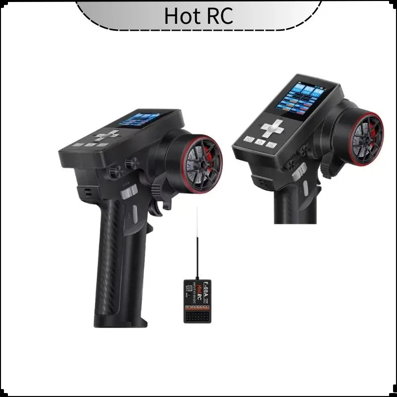 ใหม่ HotRC CT-8B 8CH วิทยุเครื่องส่งสัญญาณ 300M 2.4GHz พร้อม F-08A สําหรับ RC รถเรือหุ่นยนต์