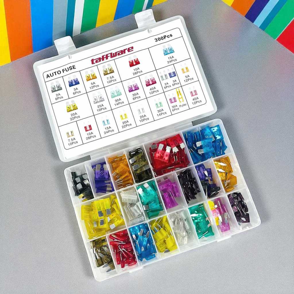 Taffware ใบมีดฟิวส์รถยนต์ขนาดกลาง พร้อมกล่อง 300 ชิ้น - OC-300