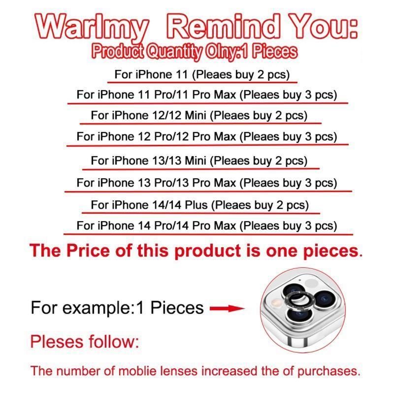 เลนส์ป้องกันกล้อง iPhone11-17Air • 9H กันรอย • วงแหวนโลหะ - อัพเกรดแล้ว ติดตั้งง่ายมาก (เลือกชุด 2 หรือ 3 เลนส์) - รูปที่ 5