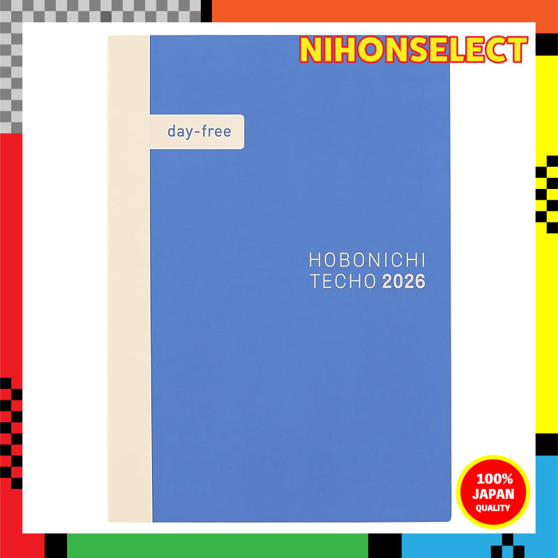 Hobonichi Techo 2026 Day-Free Planner [A6 Monthly + Notebook/Starts January/Monday Start]