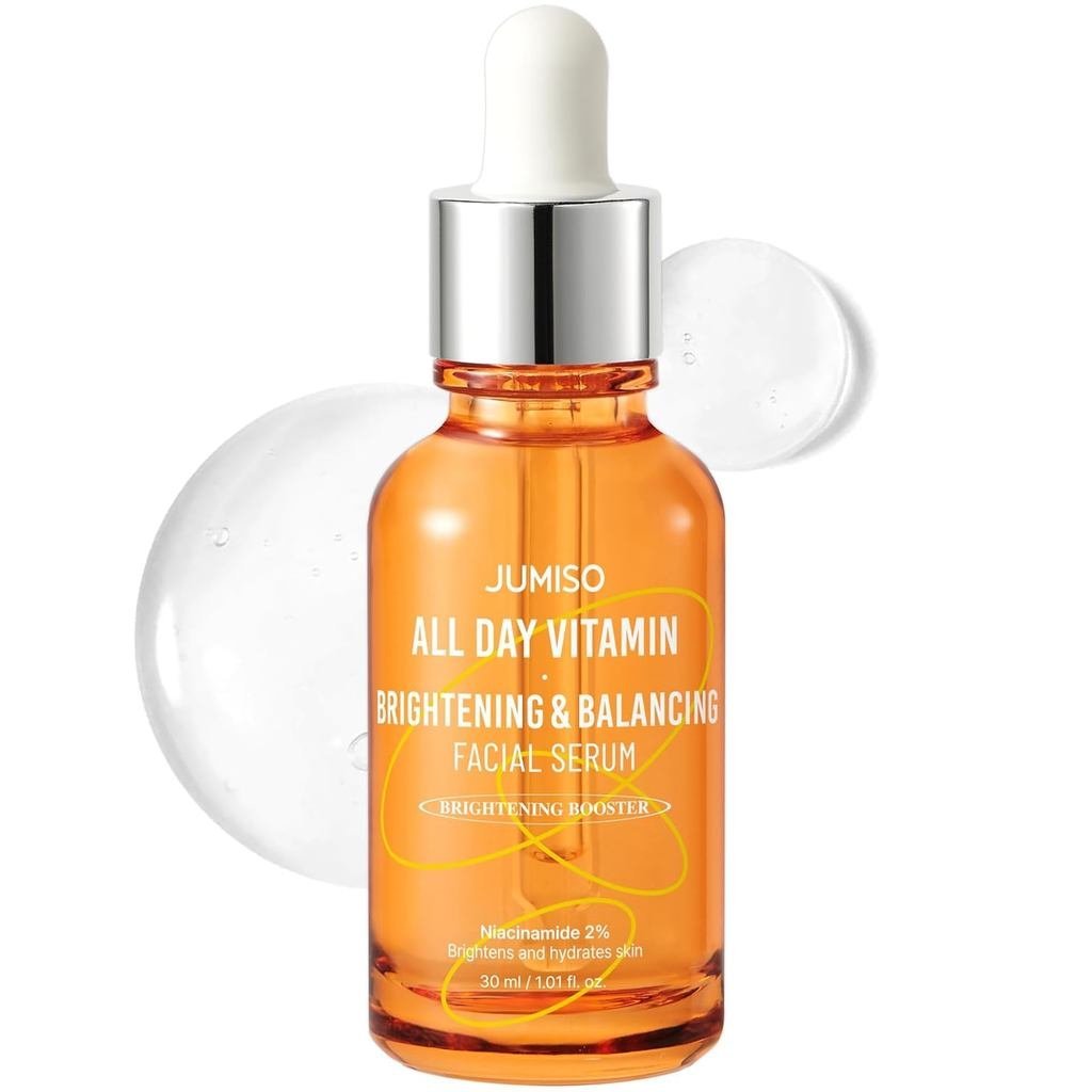 JUMISO All Day Vitamin Serum, Brightening & Balancing Facial Serum 30ml, 1.01 fl oz, 86.14% of Vitam