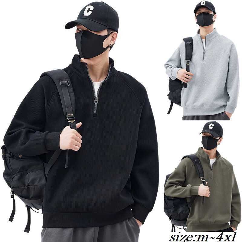 MR-DEER : เสื้อ แขนยาว คอเต่า ผ้าลูกฟูกผ้าชักร่อง มีไซส์ M-4XL อก 42-52 นิ้ว  รุ่น M413