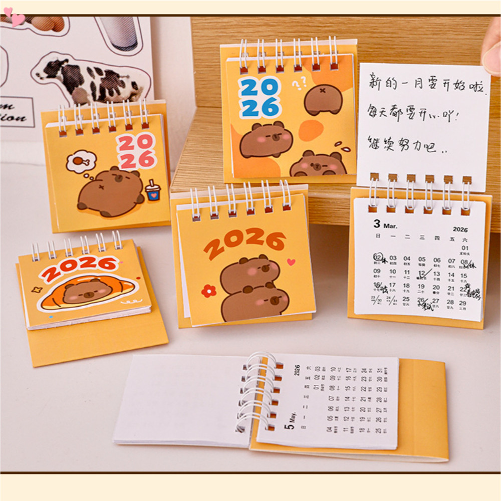 2026 ปฏิทินตั้งโต๊ะจิ๋ว จาก ม.ค. 2026 ถึง ธ.ค 2026 ปฏิทินขนาดเล็กรายเดือนสําหรับโรงเรียนโฮมออฟฟิศ