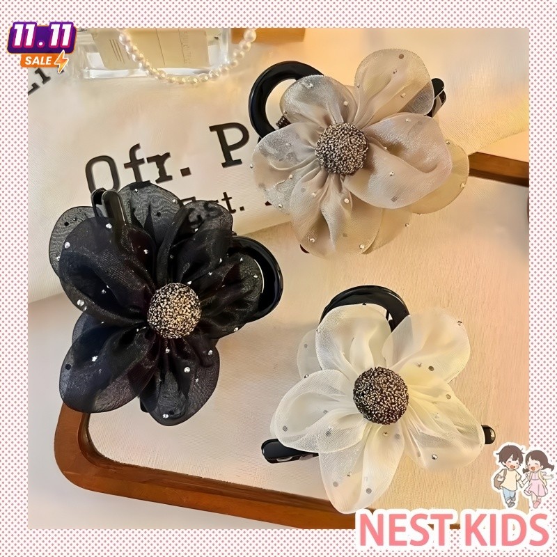 MATAHARI PUNCAK 8.8 IMPORT Nest Kids S215 Sunflower Net Hair Clip - Aesthetic Floral Hair Claw