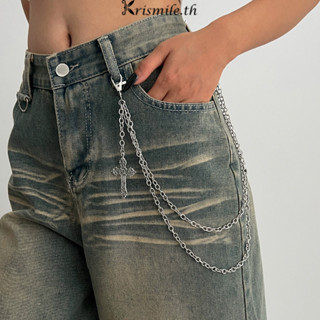 COD-ในไทย💖โซ่เอวจี้ไม้กางเขนวินเทจ ทันสมัยพังก์สไตล์ฮิปฮอป ส…