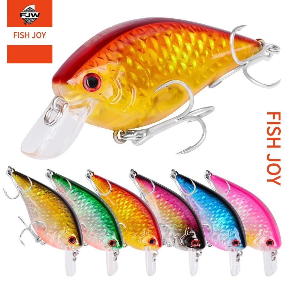 F114 ตกปลา ปลาปลอม เหยื่อเรืองแสง 3D ตาปลา สีสันสดใส ลายพราง ลายสาดสี ปลายแหลม สะพานเหยื่อ