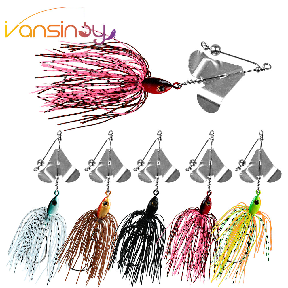 Spinnerbait และ Buzzbait ขนาด 16 ซม. / 20 กรัม สีหลากหลาย เหยื่อล่อตกปลาโลหะ ใช้งานได้ดีกับปลาหลายสายพันธุ์