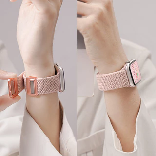 หัวเข็มขัดแม่เหล็ก สายไนลอนทอ สายเปลี่ยนสายกีฬา for Apple Watch Series 11 10 9 8 7 6 iWatch Ultra 3 2 49/46/45/44/42 มม.