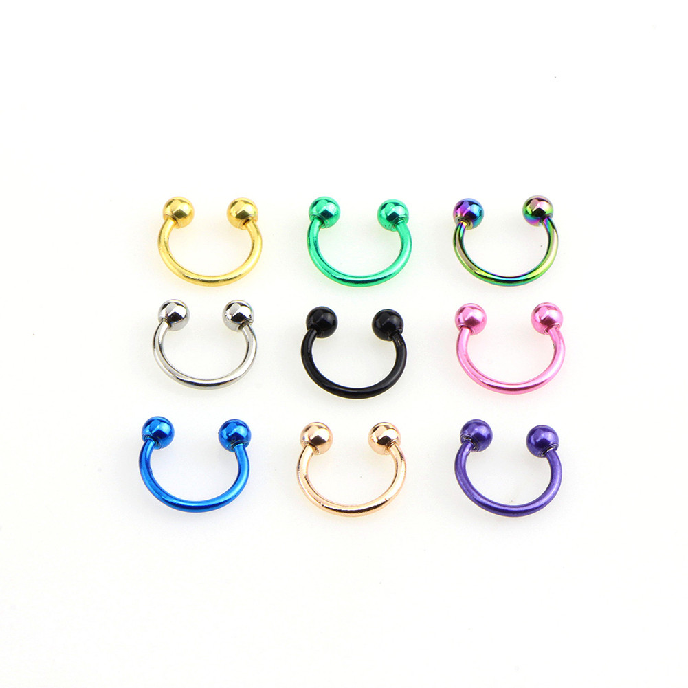 【สามารถส่งจากคลังสินค้าที่ไทยได้】แหวนจมูกและเล็บคิ้วสแตนเลส เหมาะสำหรับการใช้งานประจำวัน ไม่ทำให้แพ้