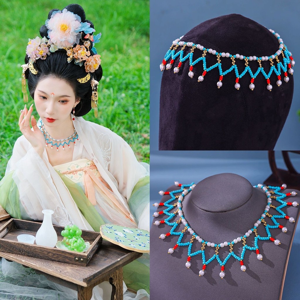 สร้อยคอมะยาม.Style Yingluo Bun เครื่องประดับHanfu แบบใหม่