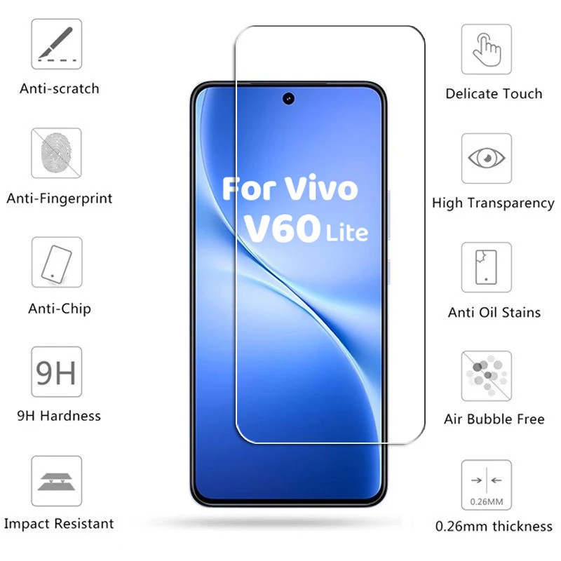 TEMPERED GLASS VIVO V60 LITE 4G / 5G / V50 LITE / V40 LITE CLEAR 9H TRANSPARENT คุณภาพสูง