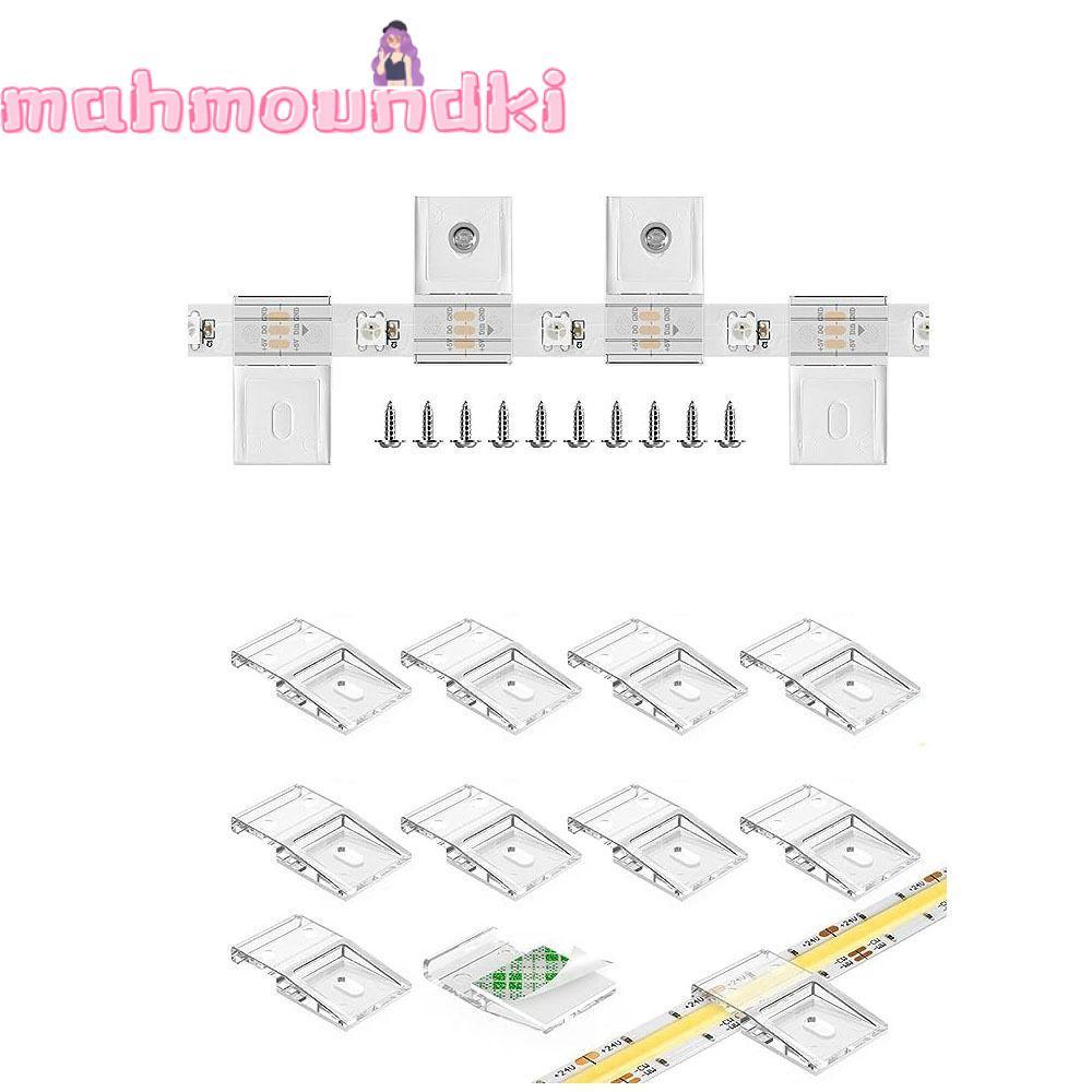 MAHMOUNDKI คลิปพร้อมสกรู, FCOB COB SK6812 RGBW WS2812B WS2811 10 มม.PCB LED Light Strip Clip, Light 