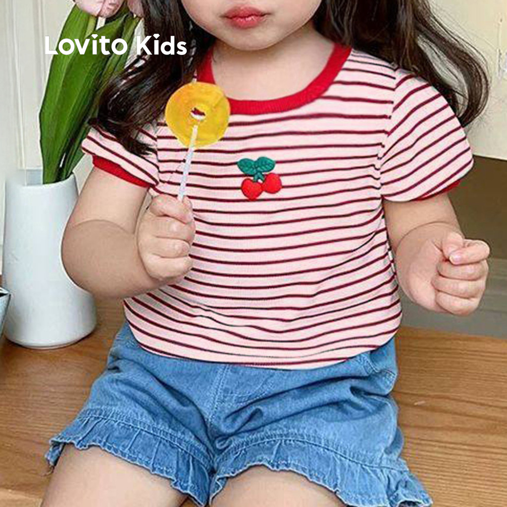 เสื้อยืดแขนสั้น ลาย Cute Cherry Girl - TSNS123BK008