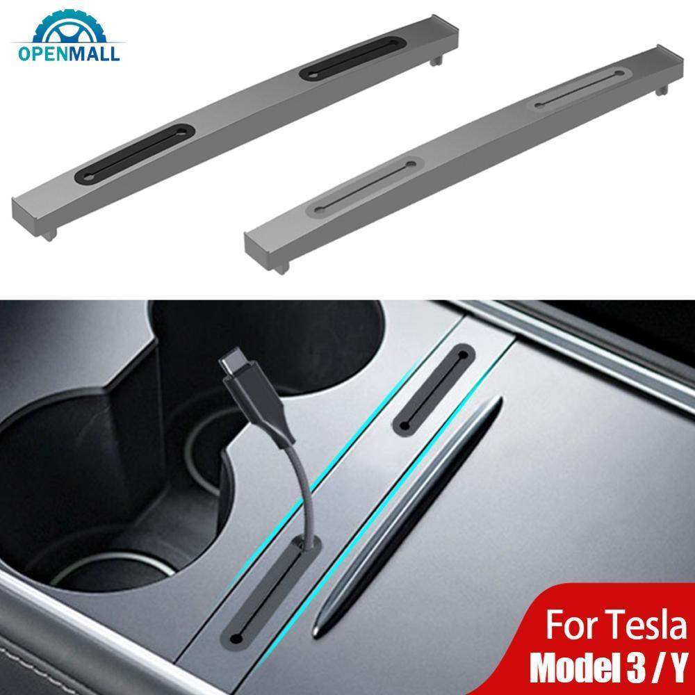 OPENMALL รถคอนโซลกลางสายชาร์จ USB Hub Organizer Docking Station อุปกรณ์ตกแต่งสําหรับ Tesla รุ่น 3 Y 