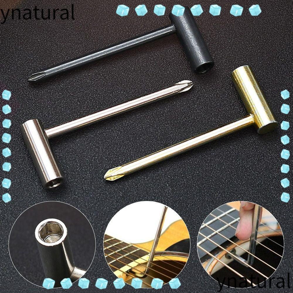 YENATURAL ประแจก้านกีต้าร์ Truss, ประแจหกเหลี่ยมโลหะก้าน Truss, ประแจอัลเลนปรับคอ 6.35 มม. สําหรับกี