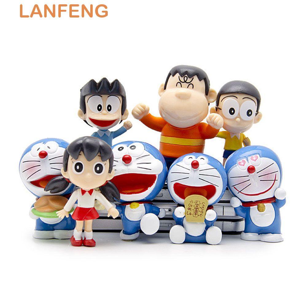 CAHellNG Doraemon Action Figures สําหรับเด็กสะสม Miniatures ตุ๊กตาของเล่น Doraemon ตุ๊กตาเครื่องประด