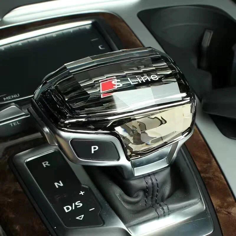 1 ชิ้น Audi Q7 A6 Q8 SQ5 A5 A4 S4 RS5 RS6 A7 SQ8 2016-2024 คริสตัลเกียร์ Shift Knob Cover สําหรับเกี
