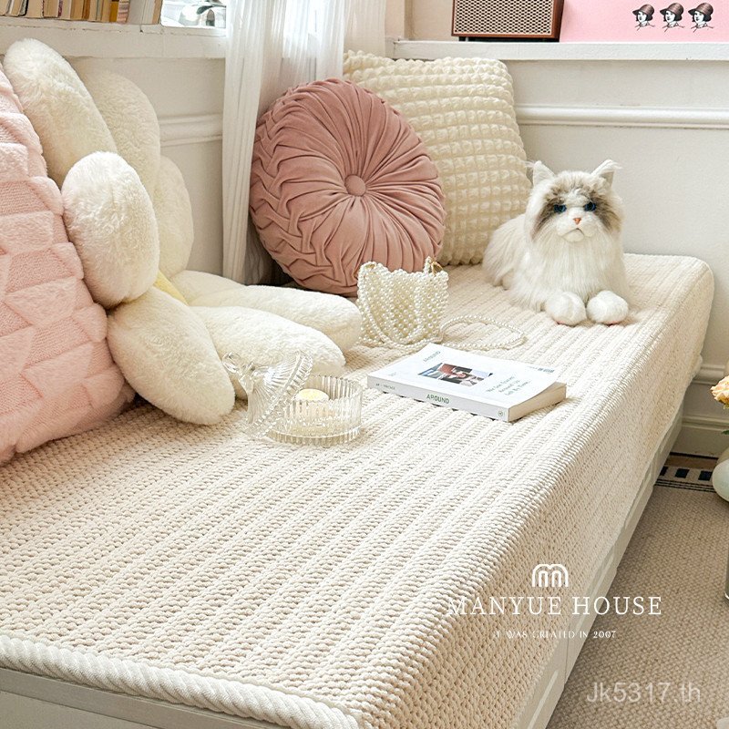 เบาะ Tatami บ้านเครื่อง Bay Window Cushion Plush ครีมหน้าต่าง Sill เบาะระเบียงห้องนอน Nordic ins แคร