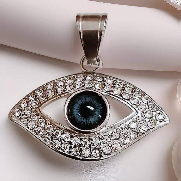 จี้สร้อยคอยุคฮิปฮอป จากไทเทเนียมเหล็กเคลือบเงินทอง สีคงทนประดับคริสตัลแบบตาแองเจล G0EM