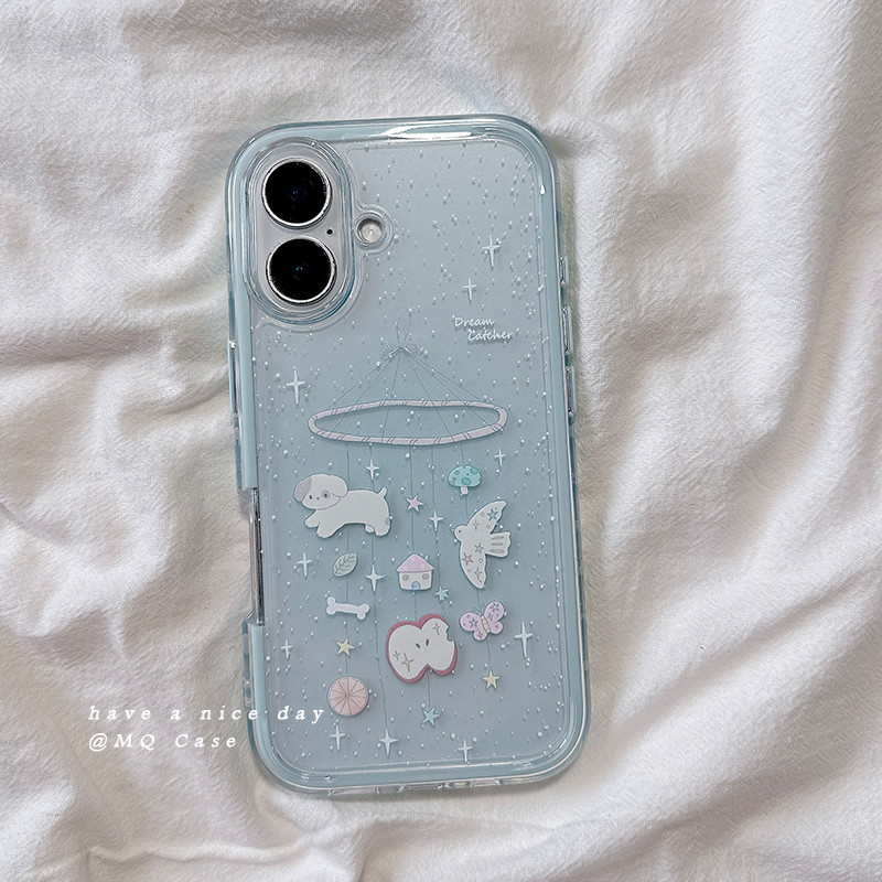ลูกสุนัขเล่นโปร่งใสเคสโทรศัพท์Drop-ResistantสําหรับiPhone 16 Promax 15 Promax 11 12 13mini XS XR XS Max 78se 7plus 6SP 6S