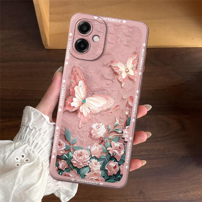 Softcase Smsung A07 A17 A16 A15 A05s A05 A06 4G 5G A56 A36 A26 - Cute Butterfly Motif Case - Safe Ca