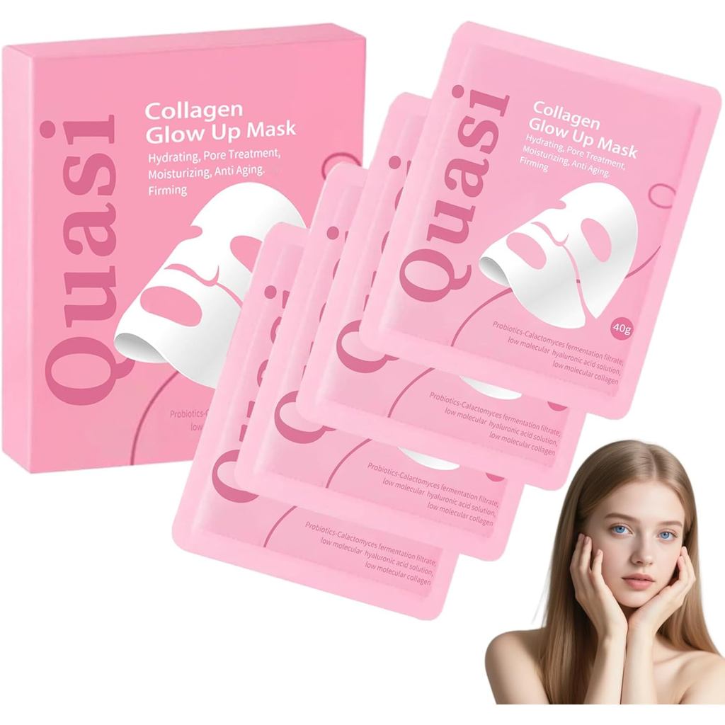 Quasi Bio Collagen Face Mask Overnight, Professional Quasi Korean Collagen Glow up Face Mask 2.0, มา