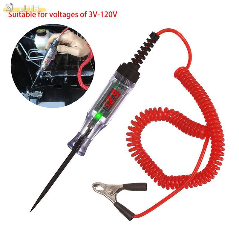 LLTH Heavy Duty 5-120V Backlit Digital LED Circuit Tester, Auto Test Light Digital LED Circuit Teste