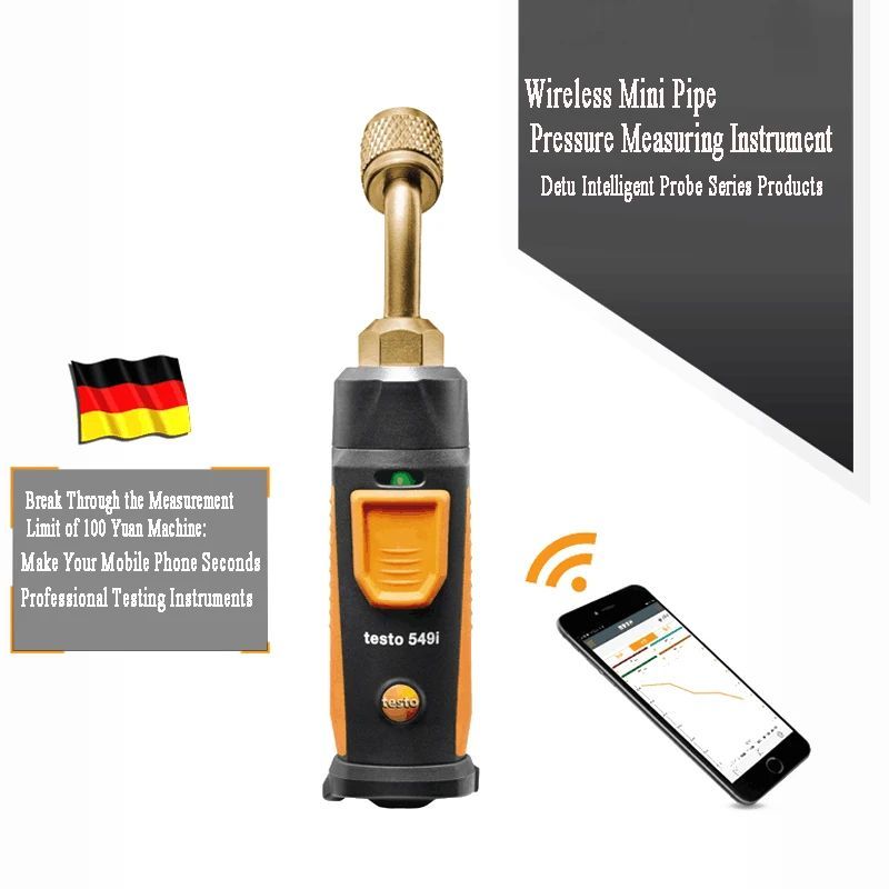 Testo 549i เครื่องวัดความดันสูง Bluetooth Smart และ Wireless Probe เครื่องวัดความดันเครื่องทําความเย