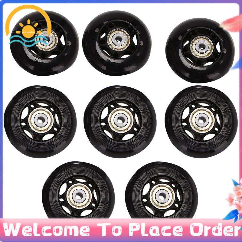 ล้อ.inline.skate.8.แพ็ค.พร้อมแบริ่ง.ใช้ได้ทั้งในร่มและกลางแจ้ง.ขนาด.64.มม.