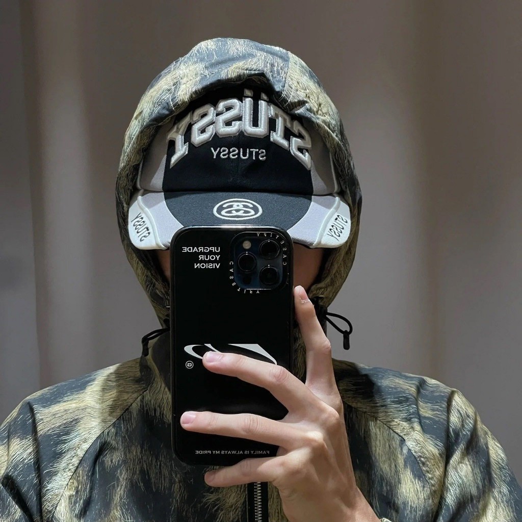 STYJ Stussy Vintage Racing Hat Color Block Embroidered Baseball Cap Sun Hat Couple Style Curved Brim