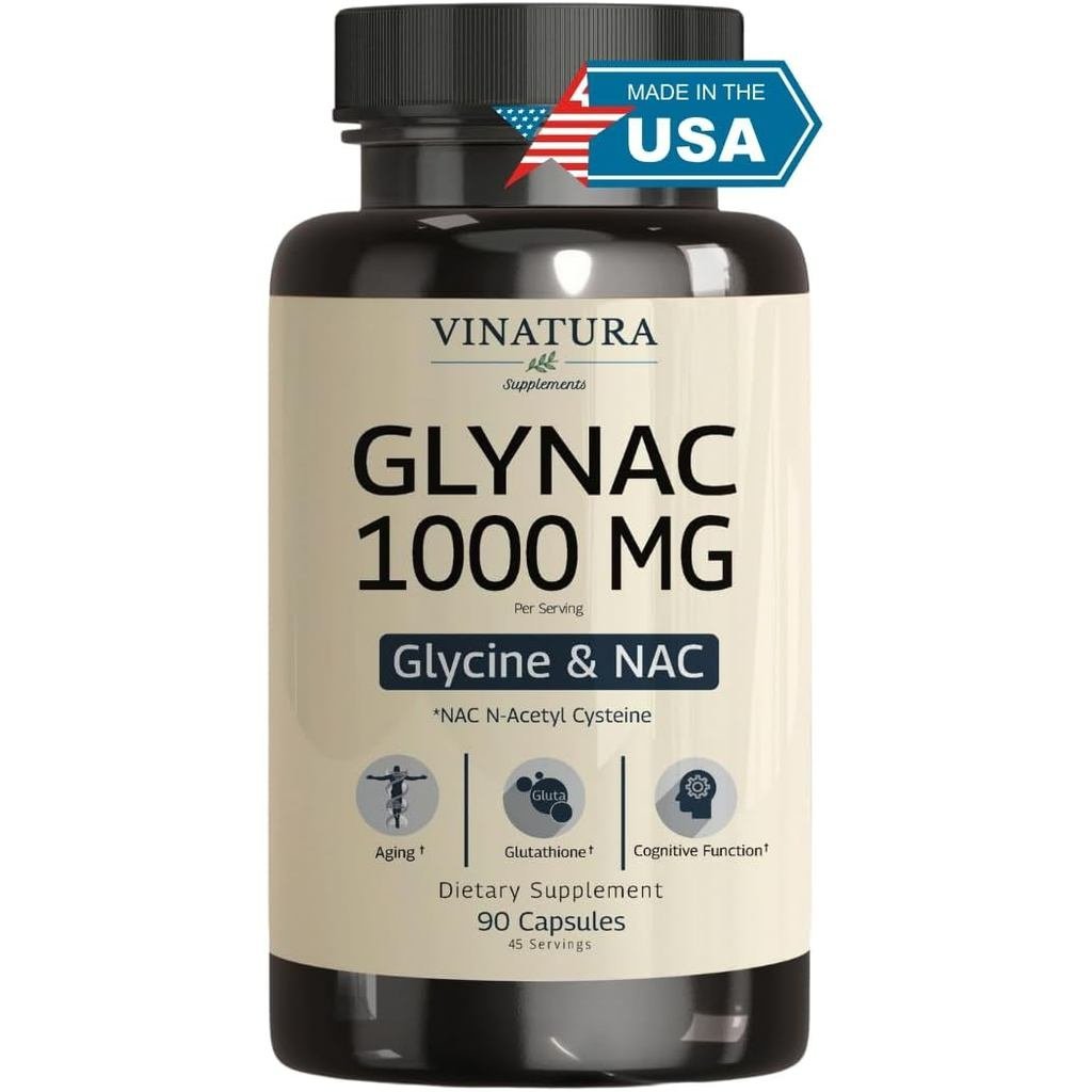 VINATURA GLYNAC อาหารเสริม 1000MG - อาหารเสริม Glycine & NAC - 90 แคปซูล