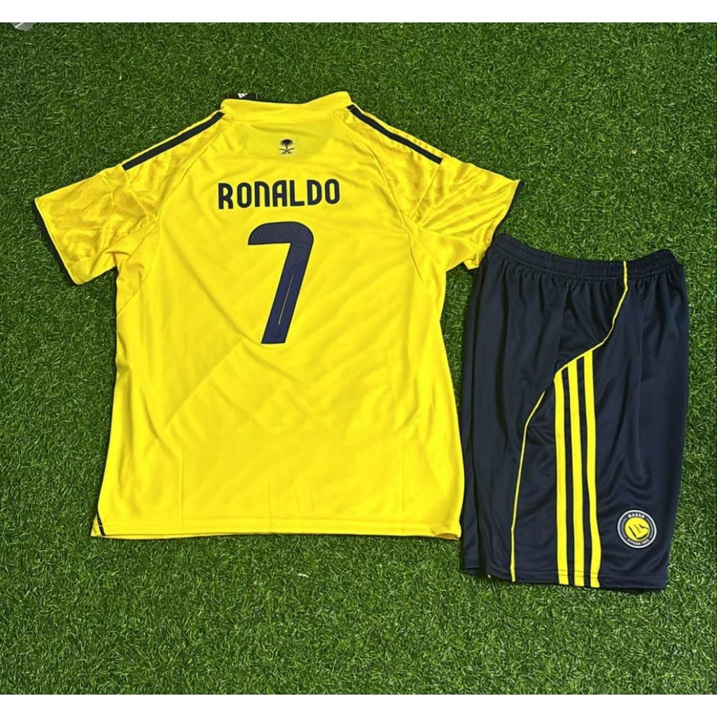AL NASSR HOME KIDS FOOTBALL JERSEY 2025/2026 + NAMESET