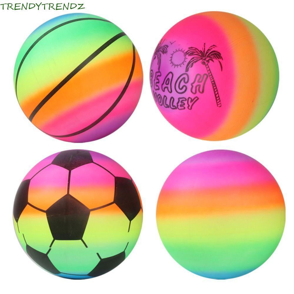 TRENDYTRENDZ Beach Rainbow Balls Garden Party Supply Volleyball Water Game Balloon Outdoor Kids Gard