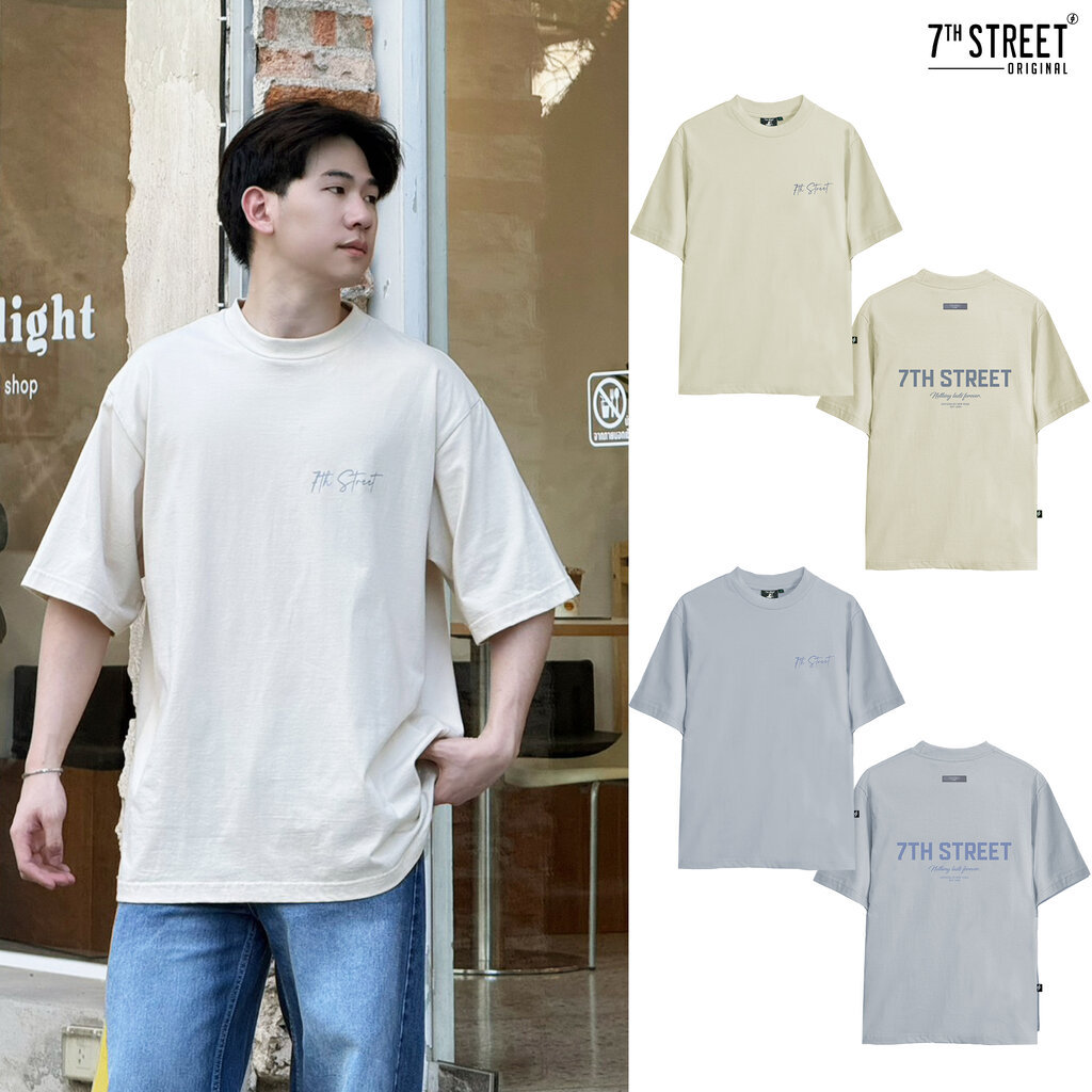 7ᵗʰ Street Oversize90s Cotton100% Com(No.20) ทรงคอฟิต ผ้านุ่ม เบา ใส่สบายที่สามารถสวมใส่ได้ทุกวัน รุ่นO-NLF