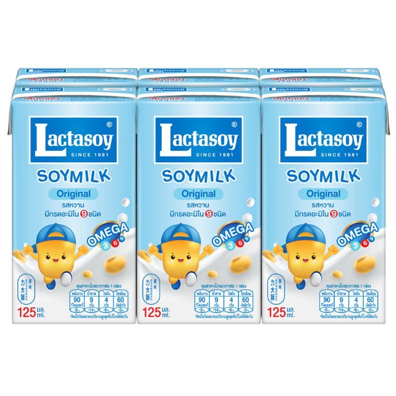 แลคตาซอยนมถั่วเหลืองยูเอชที 125มล. แพค 6 Lactasoy Soy Milk UHT 125ml. Pack 6 [หมายเลขบาร์โค้ด 8850267117629 ]