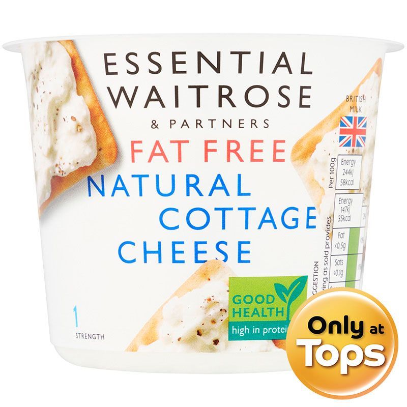 เวทโทรสเนเชอรัลคอตเทจชีสไม่มีไขมัน 300ก Waitrose Fat Free Natural Cottage Cheese 300g [หมายเลขบาร์โค้ด 5000169338896 ]